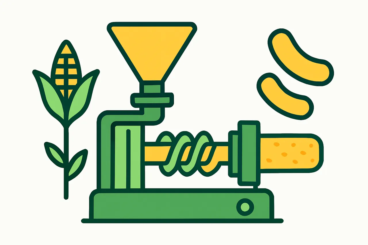 maszyna do ekstruzji żywności, proces produkcji pieczywa ekstrudowanego