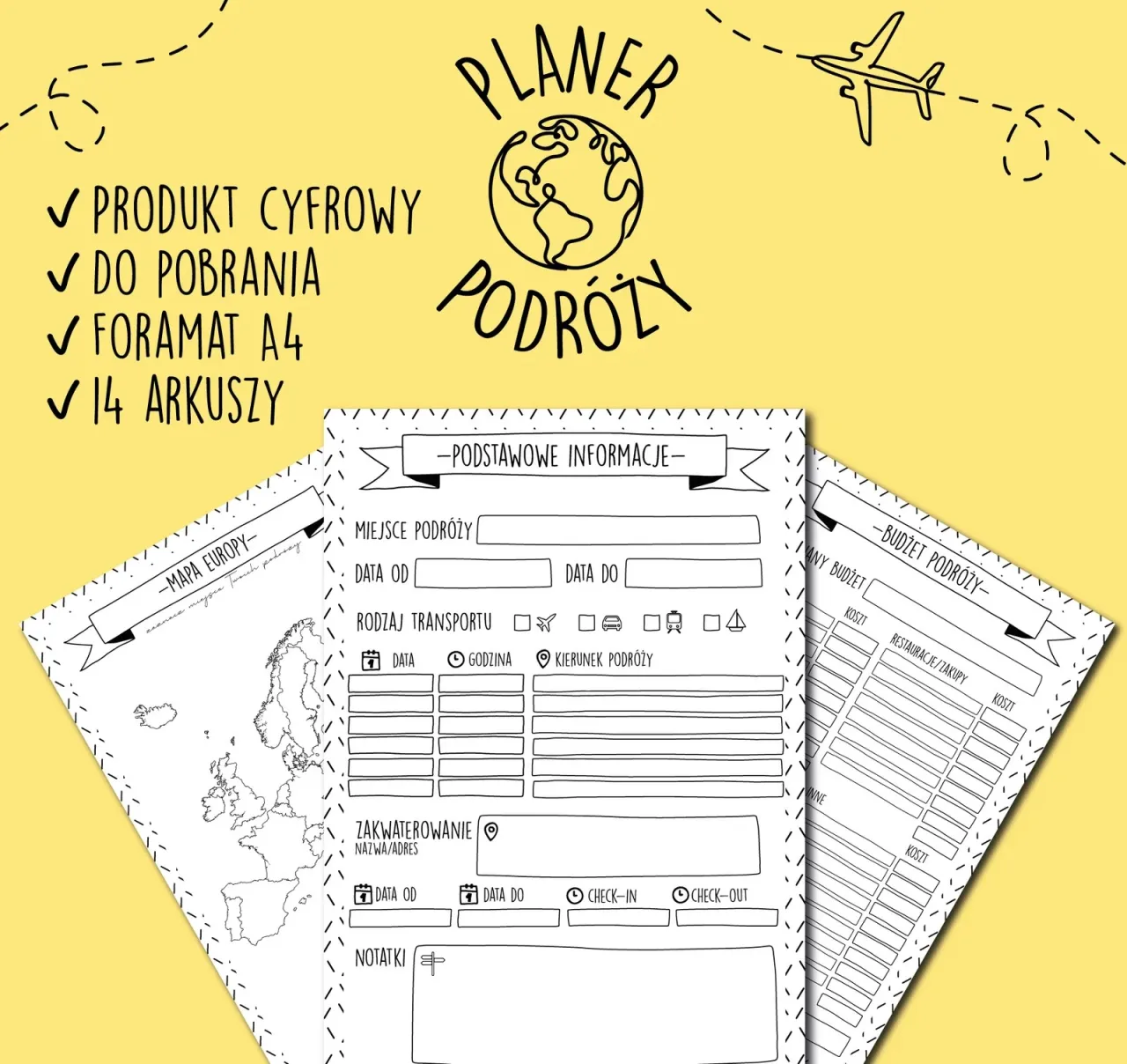 planowanie podróży mapa budżet