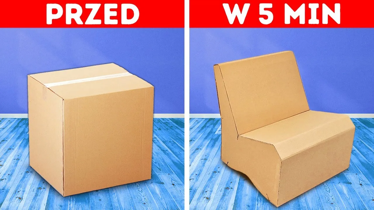 dekoracje mebli z kartonu inspiracje