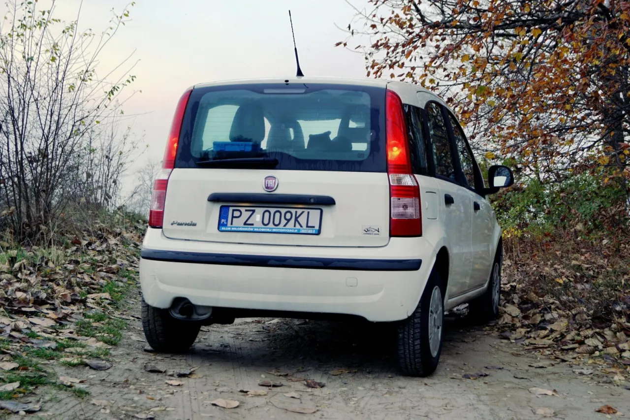 Fiat Panda II generacji na stacji paliw