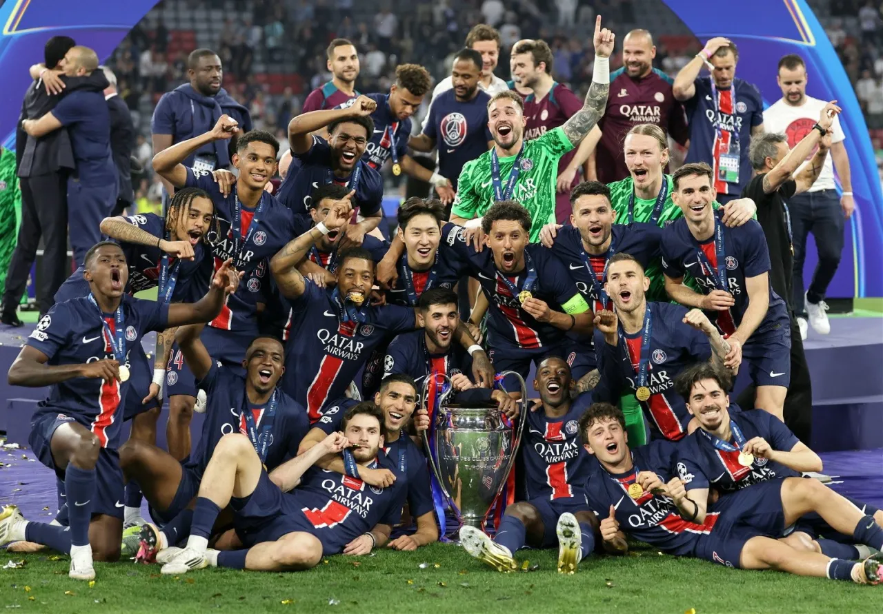 Finał Ligi Mistrz&oacute;w celebracja