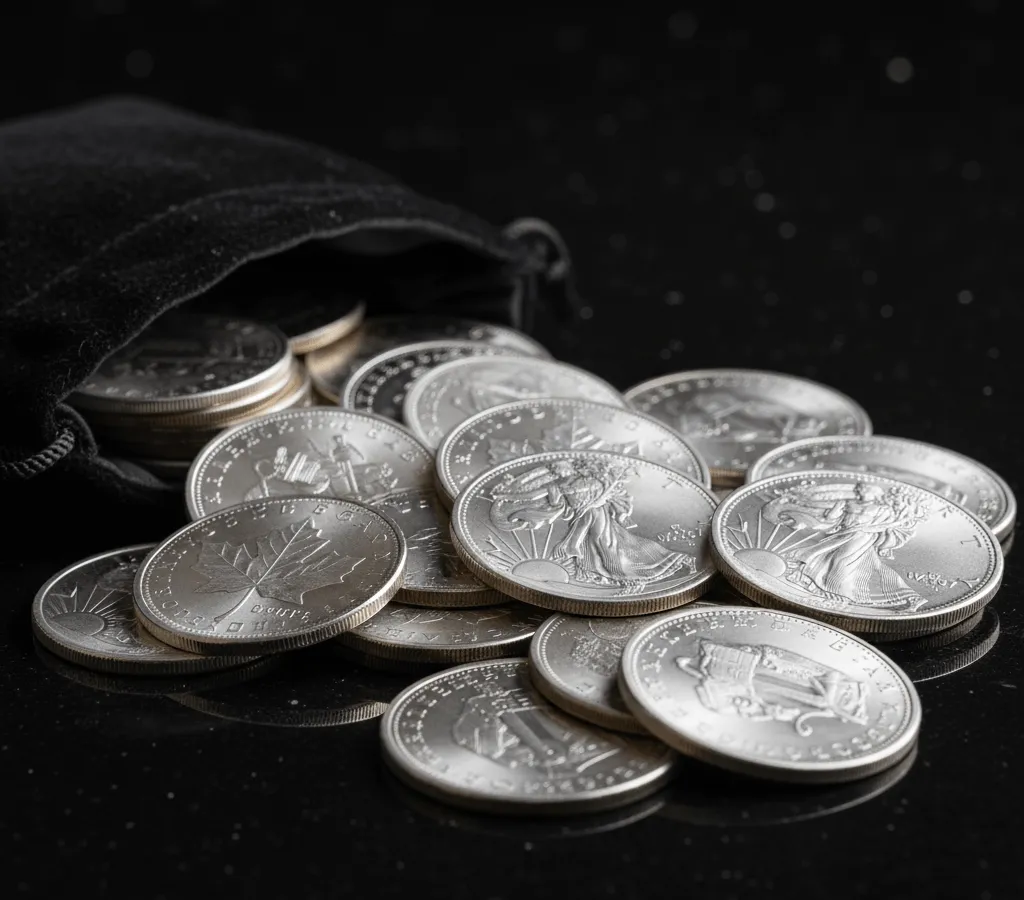 Srebrne monety bulionowe por&oacute;wnanie