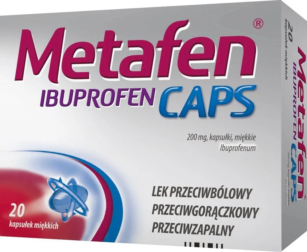 Rodzaje lek&oacute;w Metafen (Metafen Zatoki, Metafen Ibuprofen Caps, Metafen rozkurczowy)
