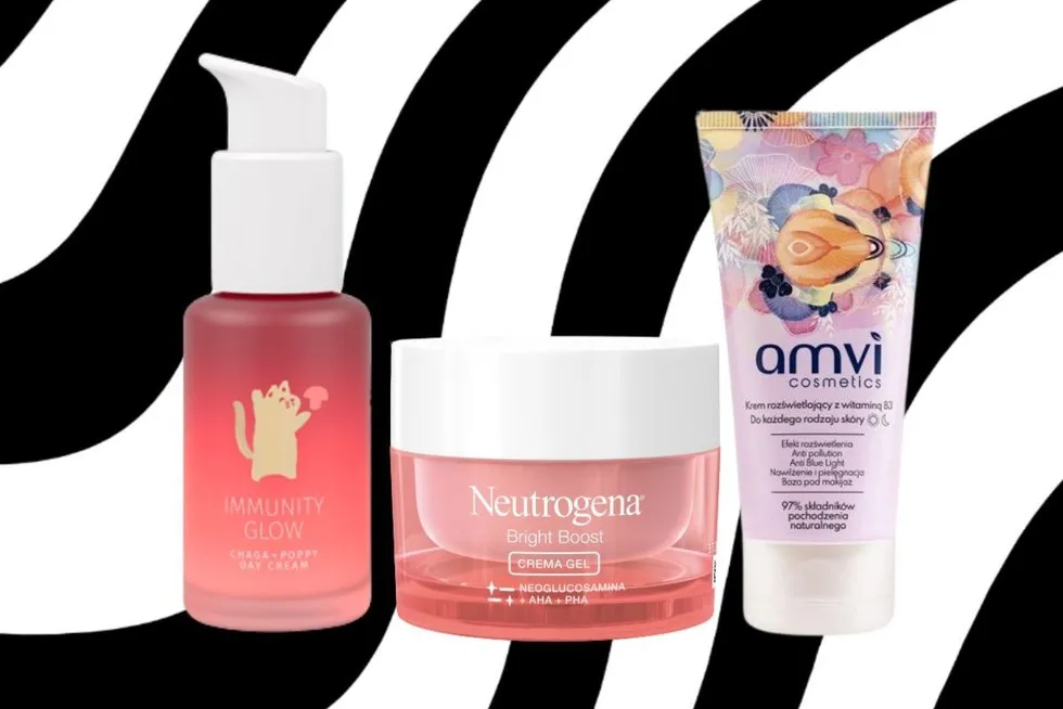 krem rozświetlający z drobinkami różne typy cery