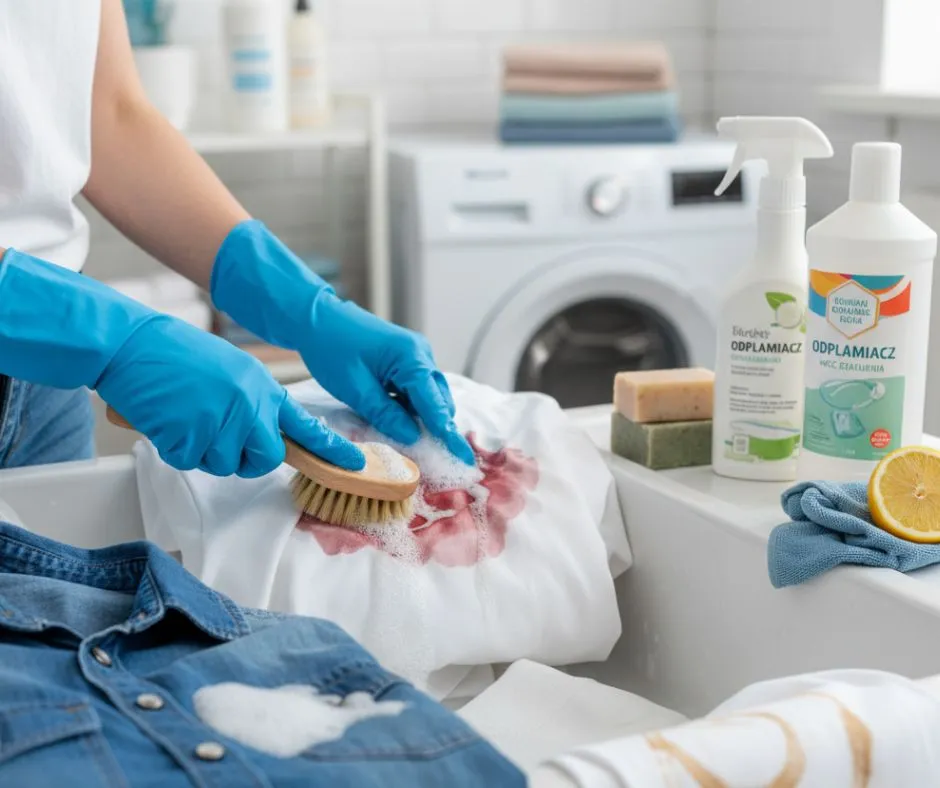 błędy przy usuwaniu plam, pocieranie plamy, gorąca woda plama