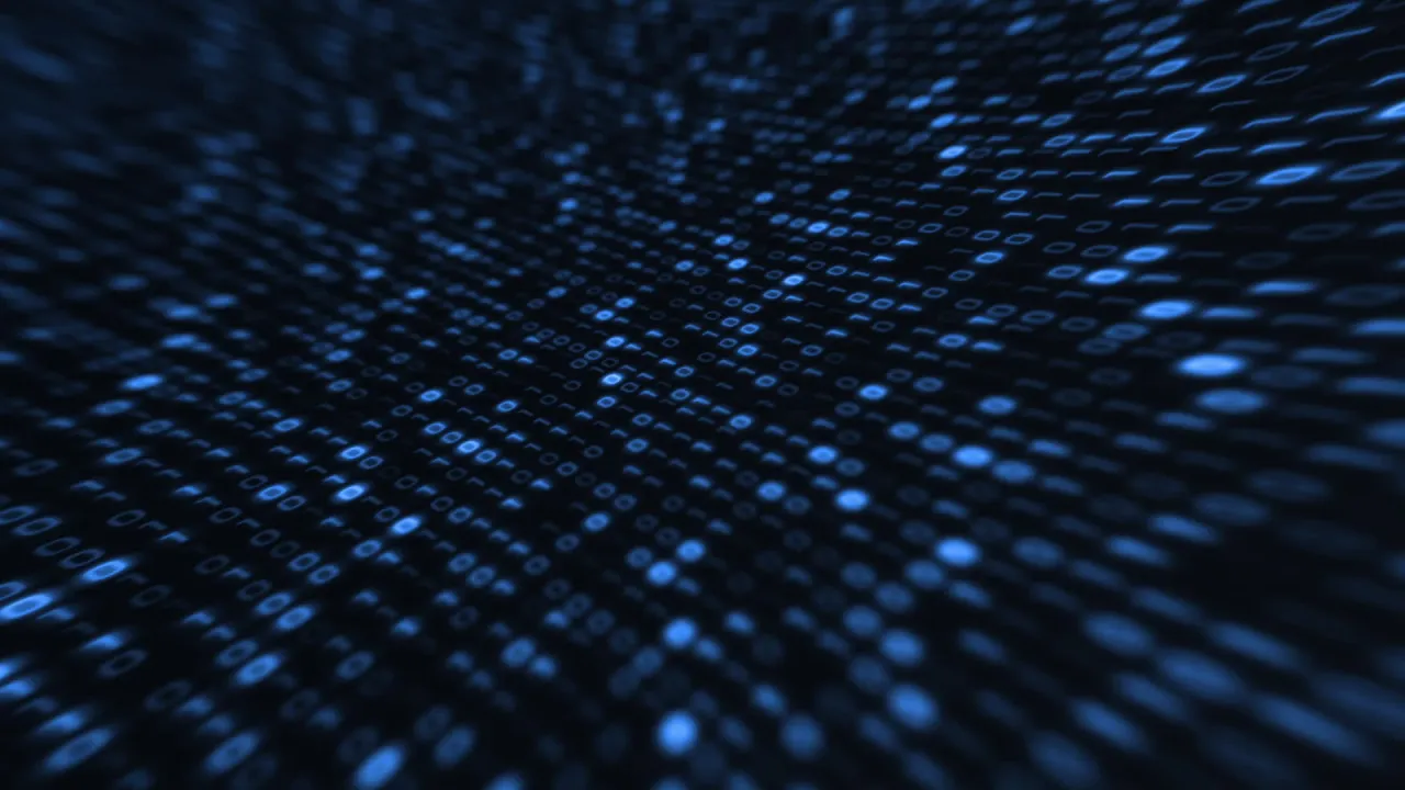 abstract digital code stream of zeros and ones