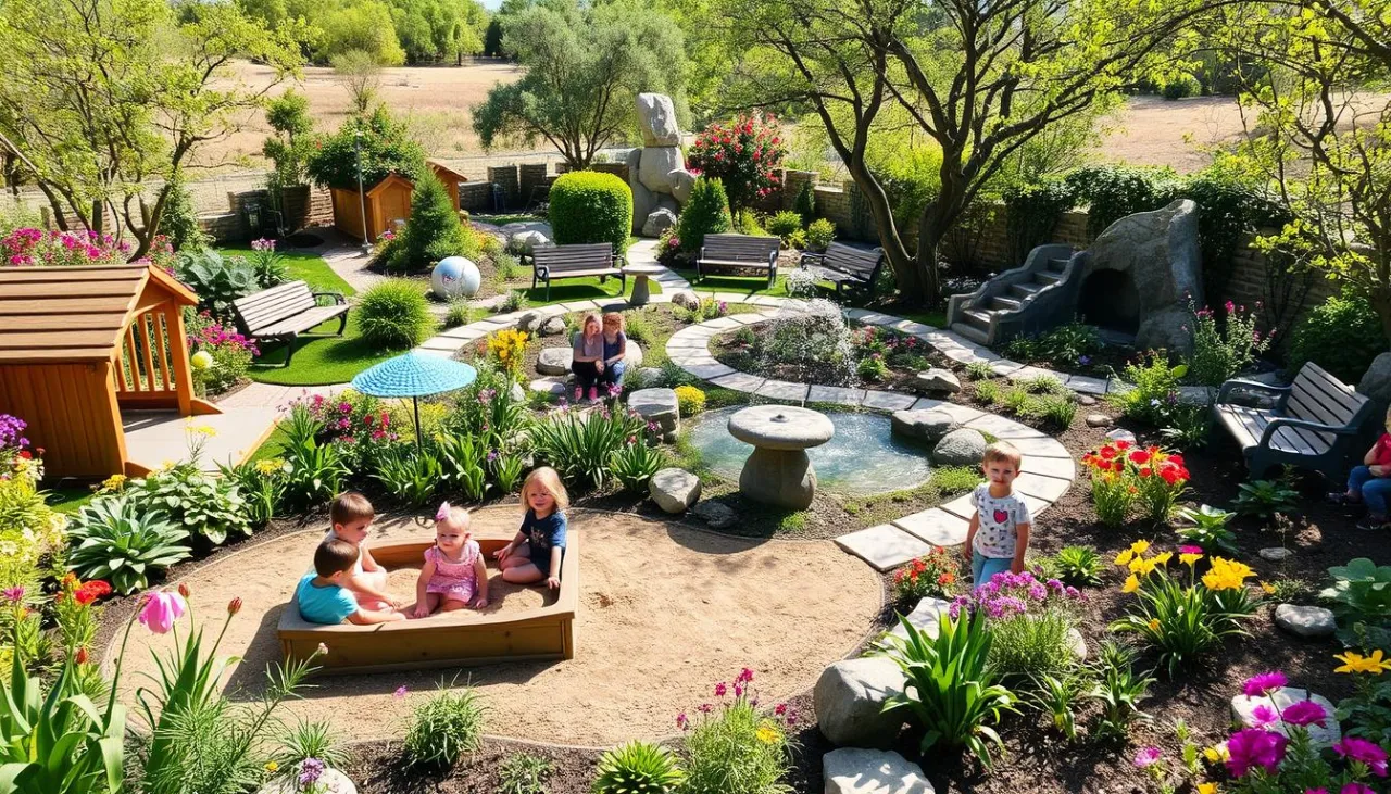 bezpieczny ogród sensoryczny dla dzieci