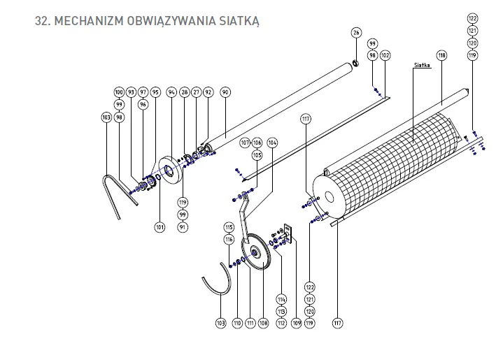 schemat działania aparatu do siatki prasa Metal-Fach