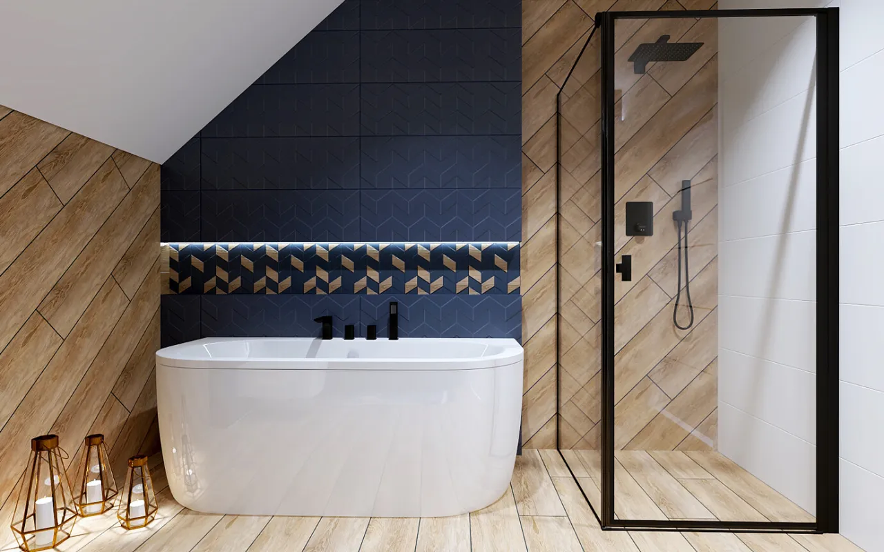 Inspiracje: łazienki z fugą dopasowaną i kontrastową