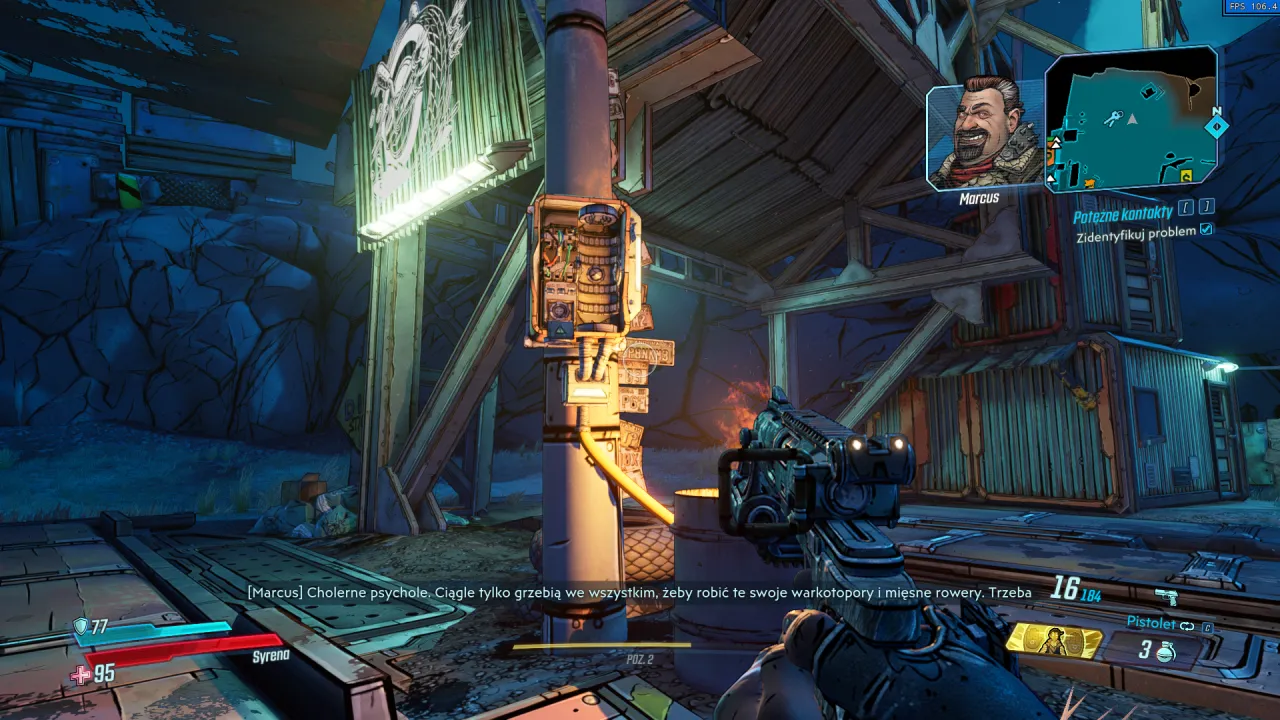 [Marcus] Cholernie psychole. Ciągle tylko grzebią we wszystkim, żeby robić te swoje warkotopory i mięsne rowery. Trzeba to naprawić w Borderlands 3 spolszczenie.