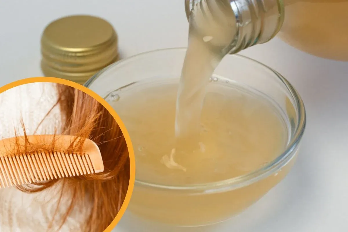 Ocet jabłkowy do włos&oacute;w przed i po