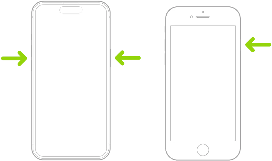 różne modele iphone przyciski wyłączania