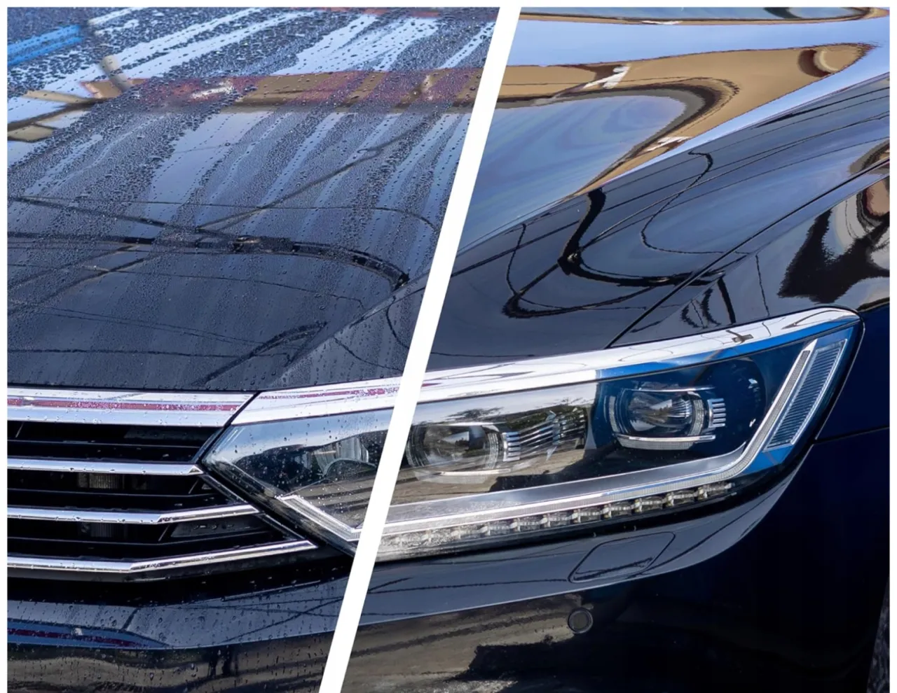 auto z powłoką ceramiczną efekt hydrofobowy