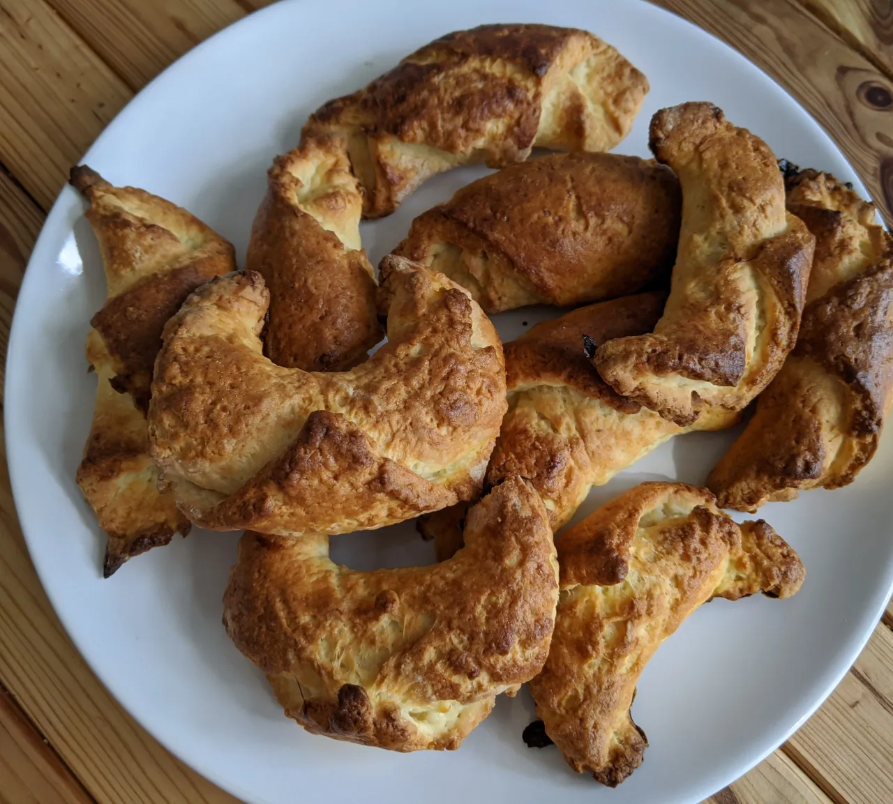 domowe croissanty bezglutenowe przekr&oacute;j warstwy