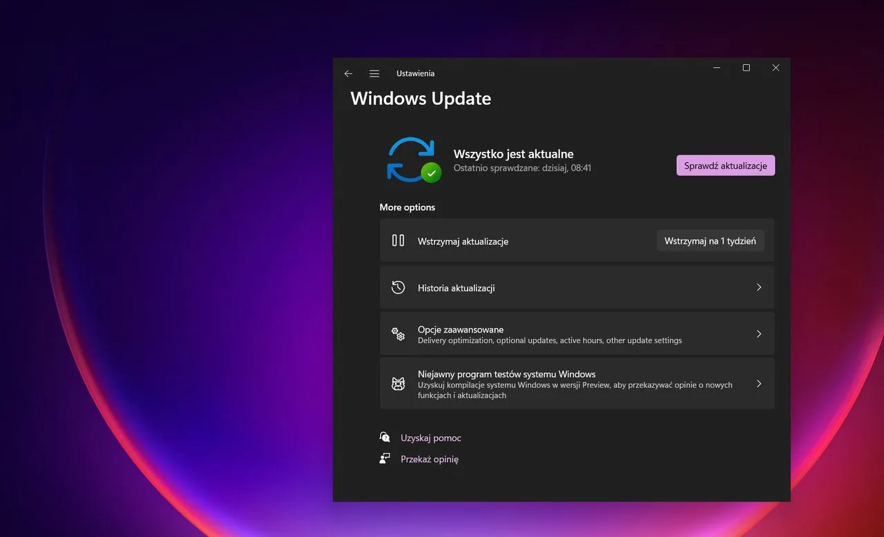 Zagrożenia wyłączenia Windows Update