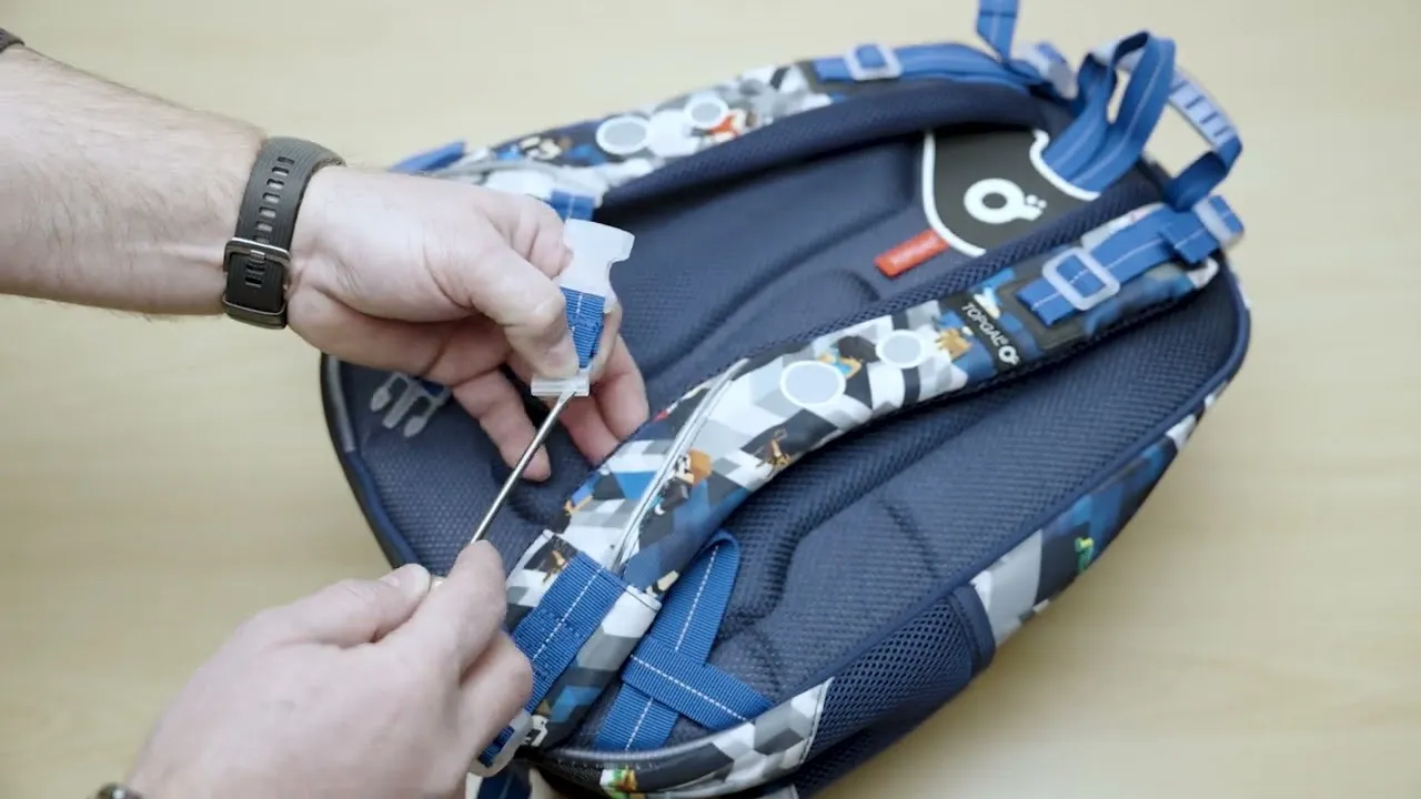 jak wszyć szelki do plecaka, regulowane paski plecak