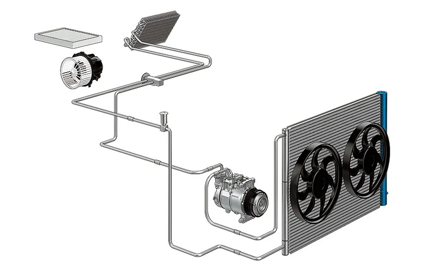 różne typy chłodnic klimatyzacji samochodowej