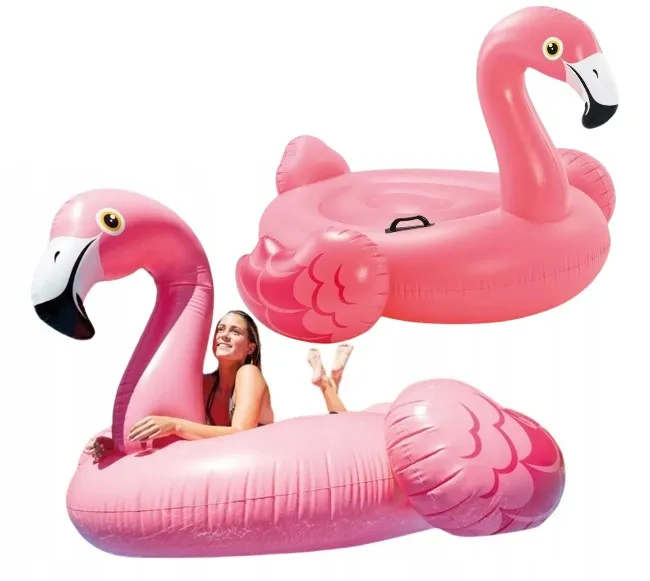 nowoczesne materace do pływania, materac flaming, materac jednorożec