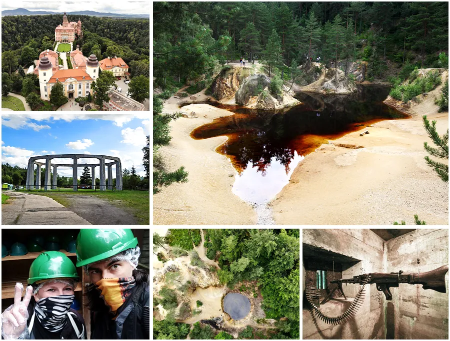 Kolorowe Jeziorka Rudawy Janowickie, Zamek Grodno, Podziemne Miasto Os&oacute;wka