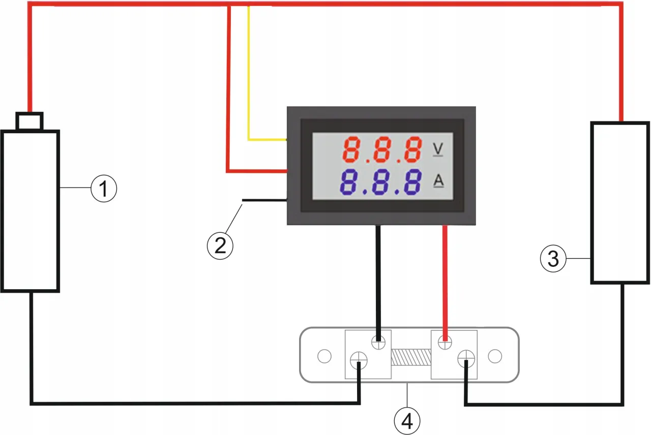 Moduł woltomierz amperomierz do prostownika