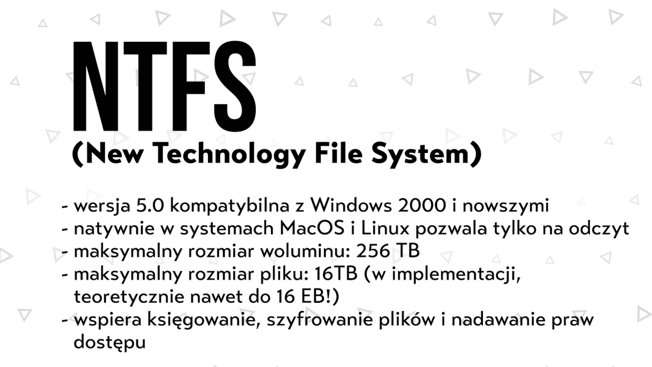 ikony systemów plików FAT32 NTFS exFAT