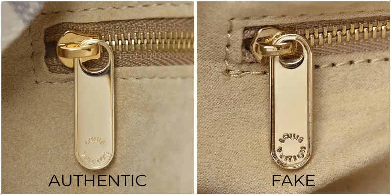 Louis Vuitton hardware stitching authentic vs fake