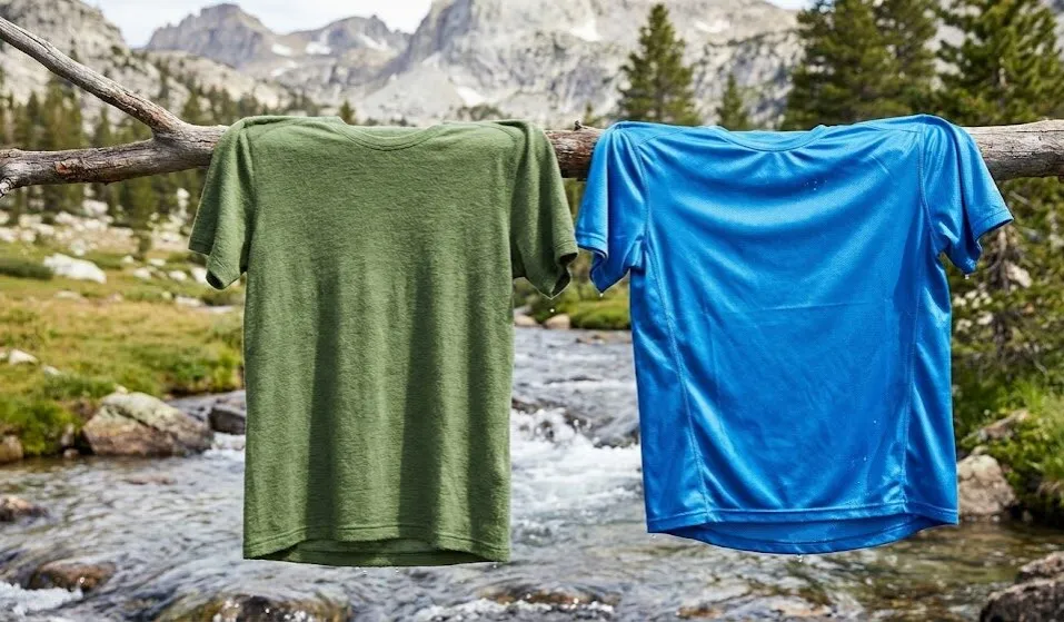 wełna merino vs syntetyki koszulki górskie porównanie