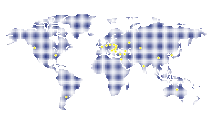 Mapa Polski z punktami pobrań Diagnostyka Synevo ALAB