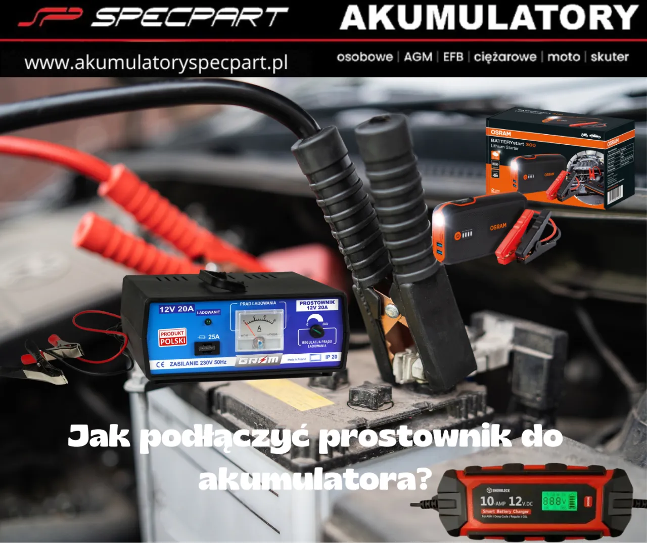 Zdjęcie Jak podłączyć prostownik samochodowy, aby uniknąć uszkodzenia akumulatora