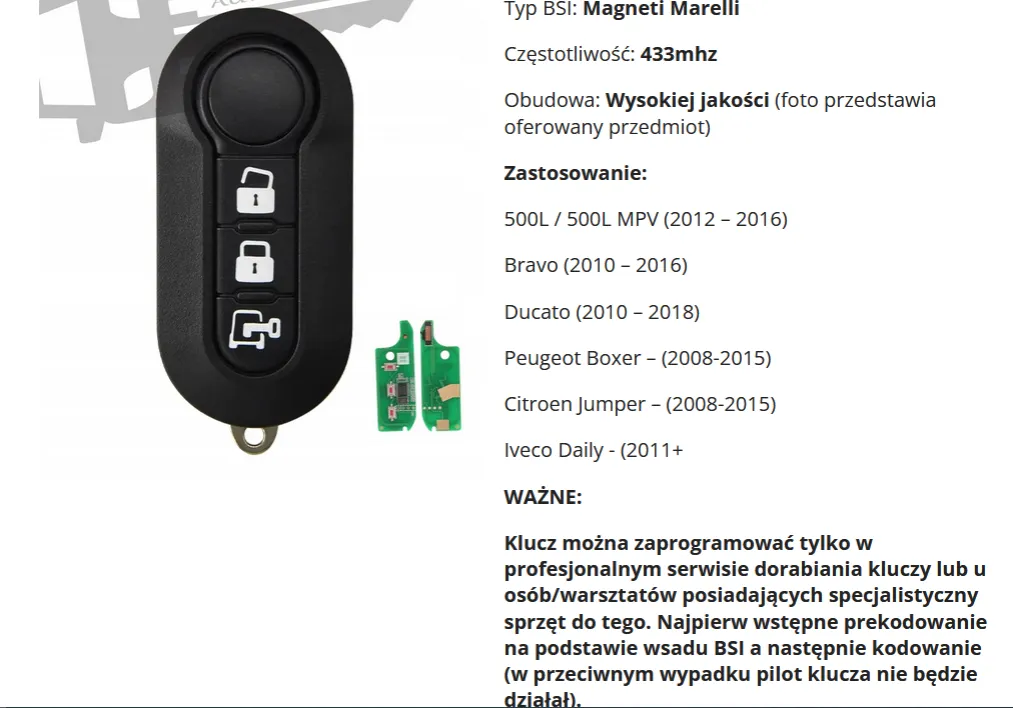 Zdjęcie Jak rozebrać kluczyk Fiat Ducato i uniknąć problemów z baterią