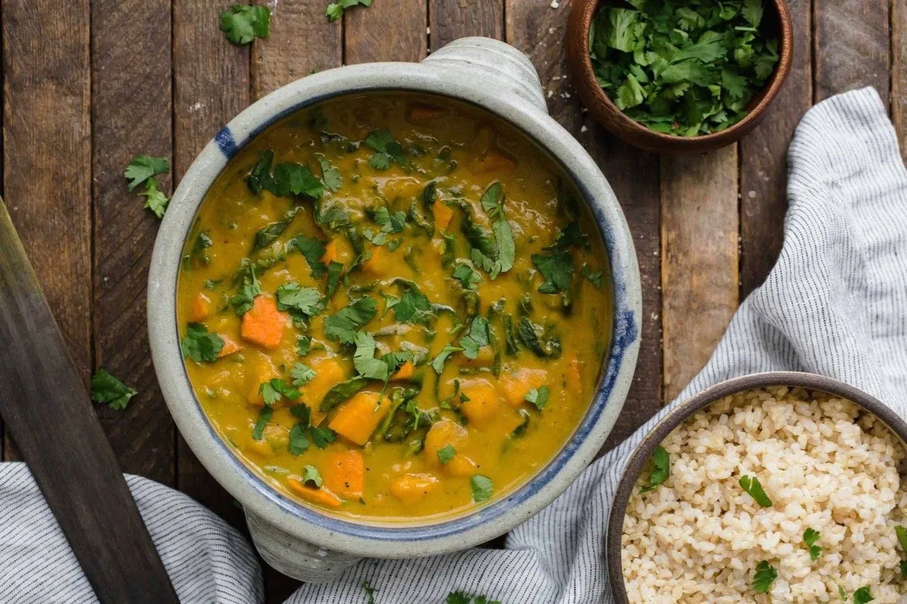 soupe potimarron lait de coco curry et châtaignes