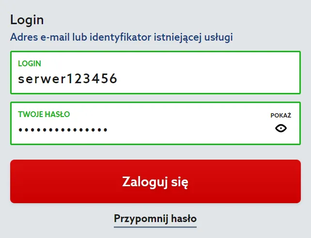 logowanie do panelu klienta na stronie pożyczkowej