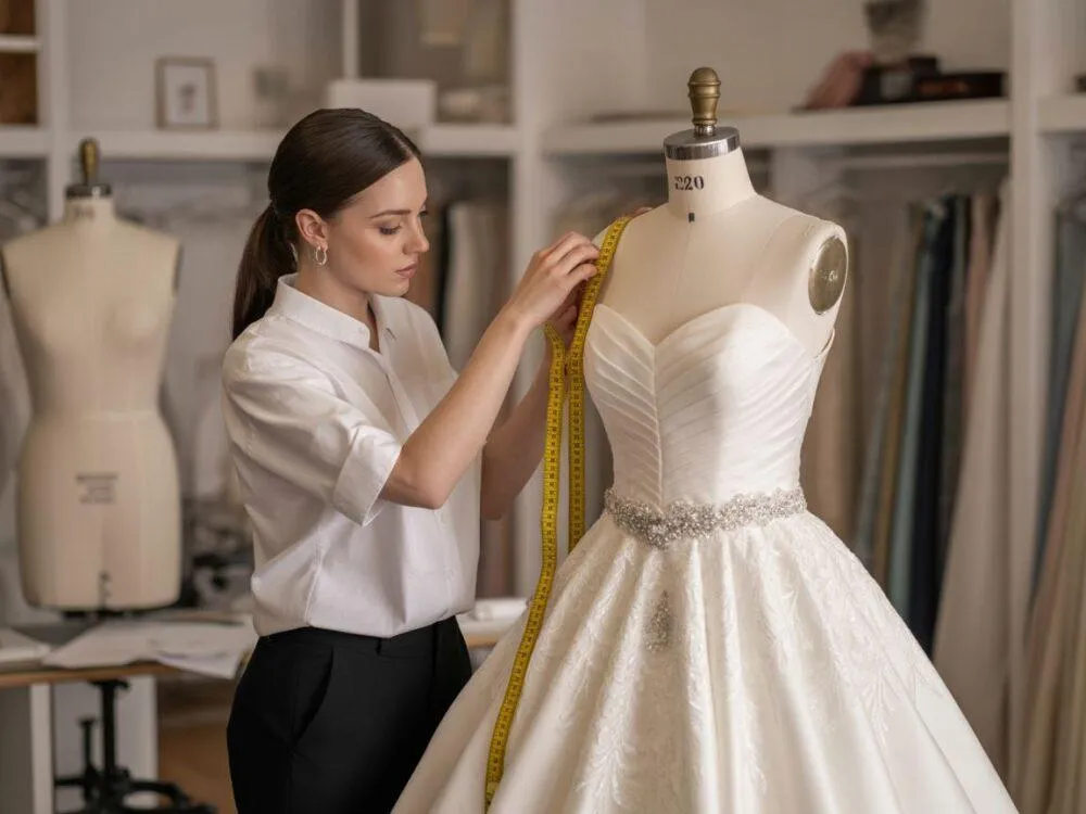 ukryte koszty sukni ślubnej, poprawki krawieckie suknia ślubna