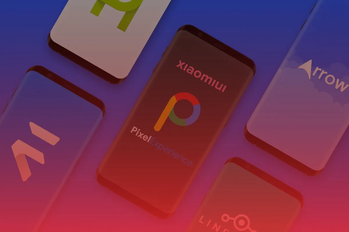 Kilka smartfonów z różnymi logotypami systemów, np. PixelExperience. Zastanawiasz się bootloader co to? To pierwszy program uruchamiany po włączeniu urządzenia.