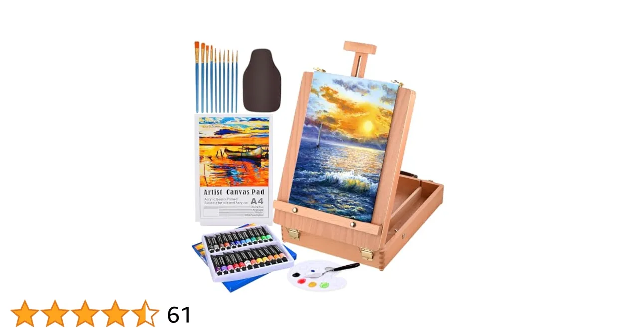 Anf&auml;nger Malset Acrylfarben Pinsel Leinwand