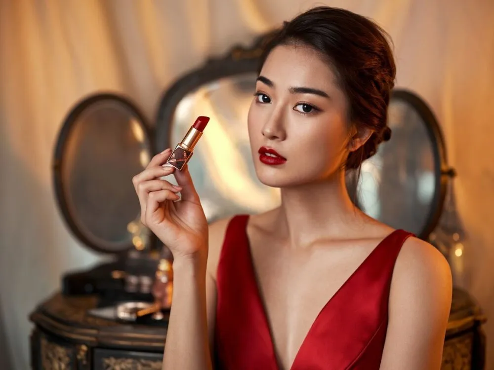 Szminka nude do czerwonej sukienki r&oacute;żne odcienie