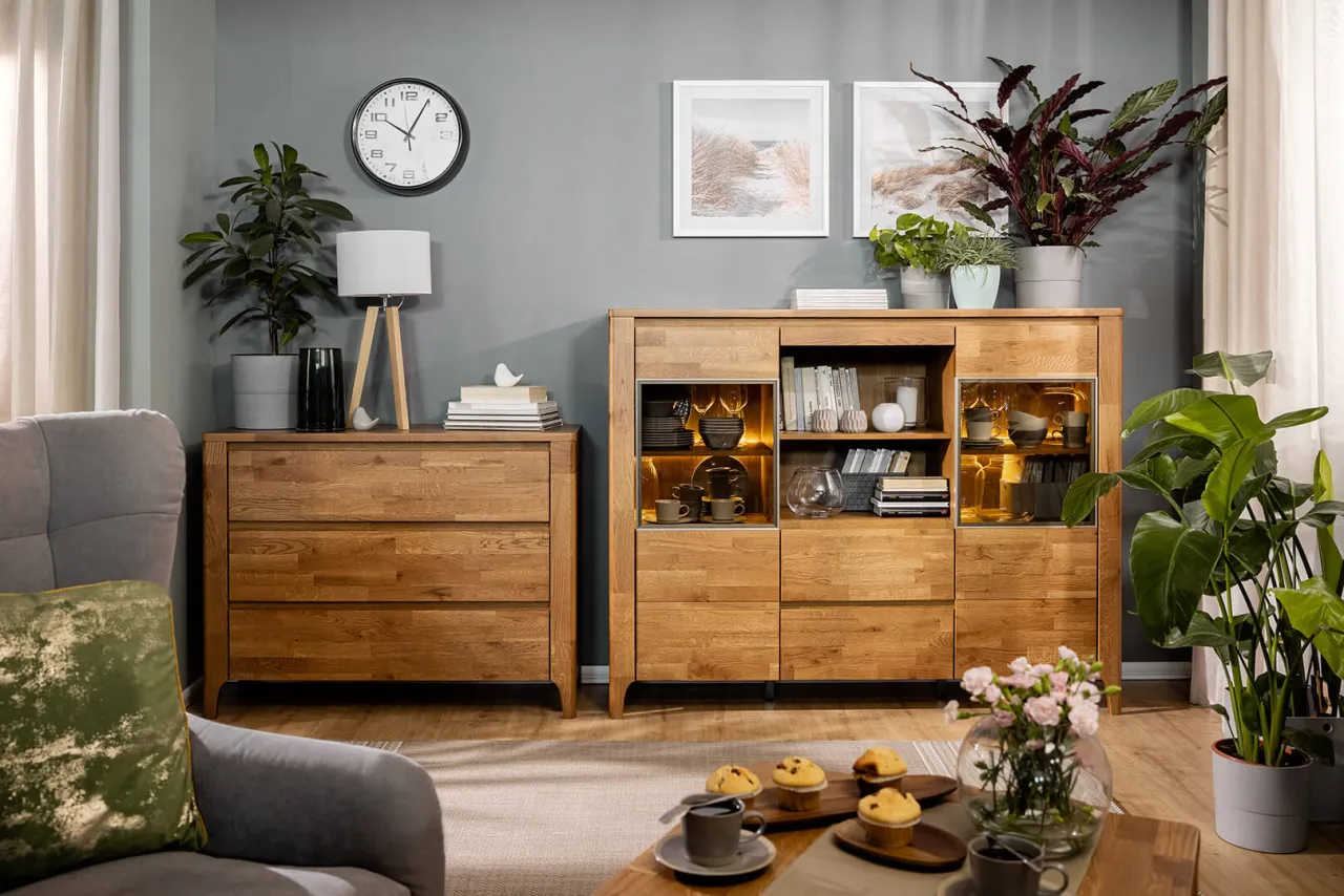 szare ściany drewno wnętrza