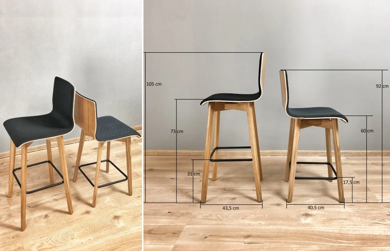 r&oacute;żne typy hoker&oacute;w kuchennych do blatu 86 cm