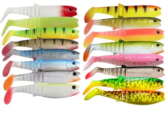 różne rodzaje przynęt gumowych na okonia