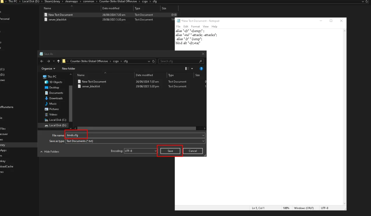 CS2 bind na quit disconnect
