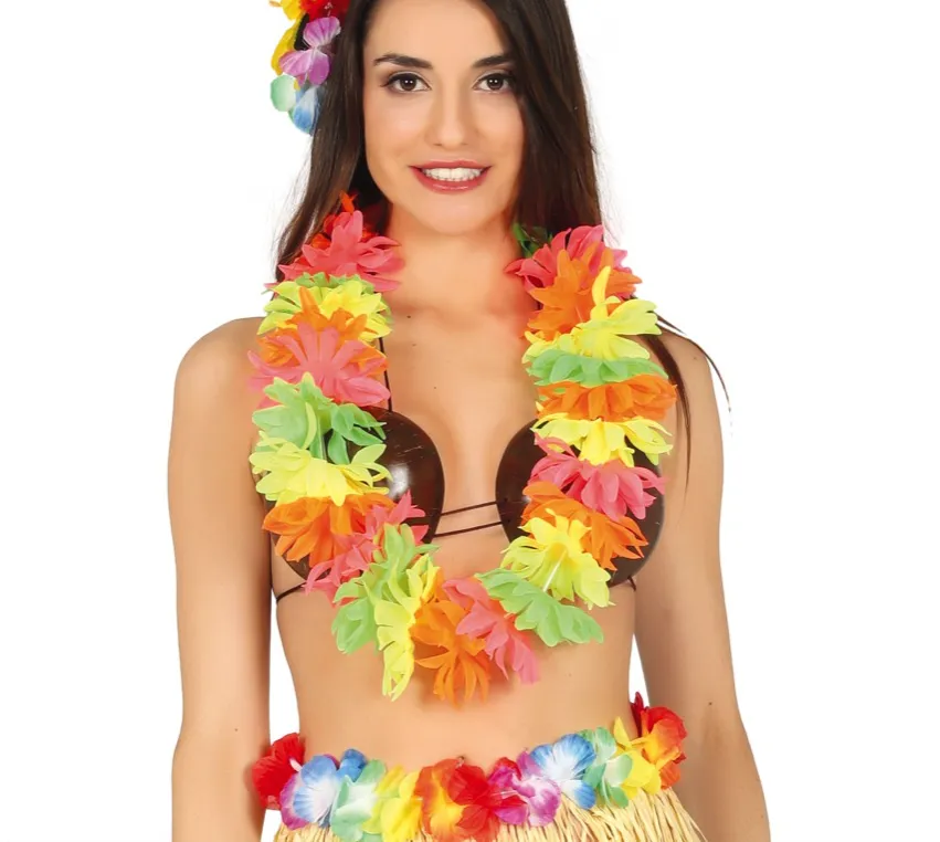 dzieci robią naszyjnik hawajski