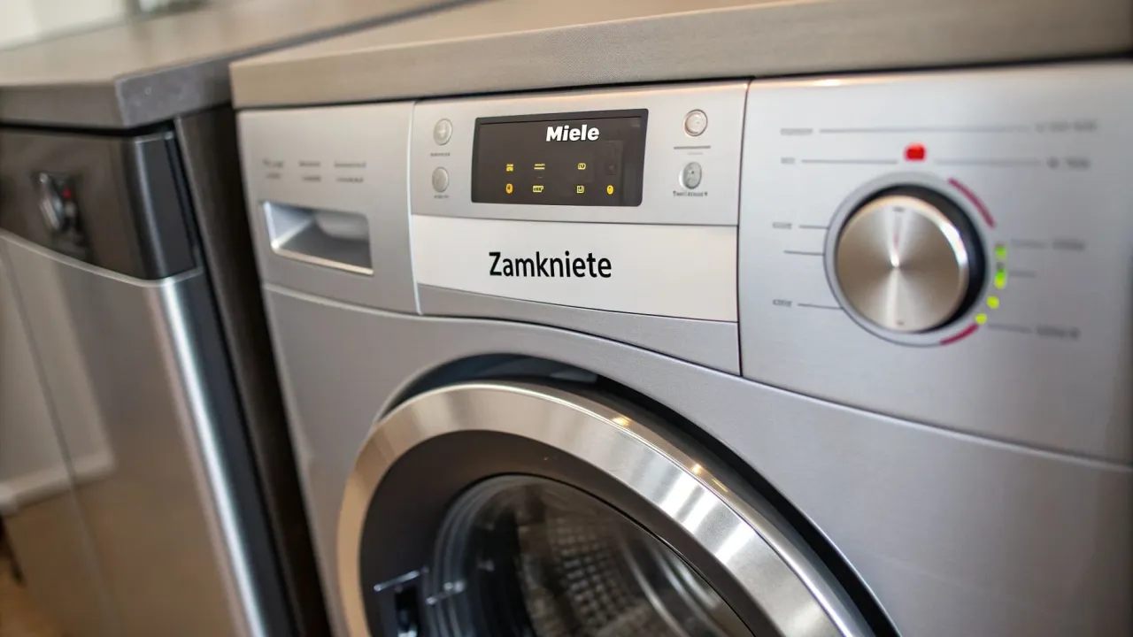 Miele W1 awaryjne otwieranie drzwi, dźwignia awaryjnego otwierania pralki