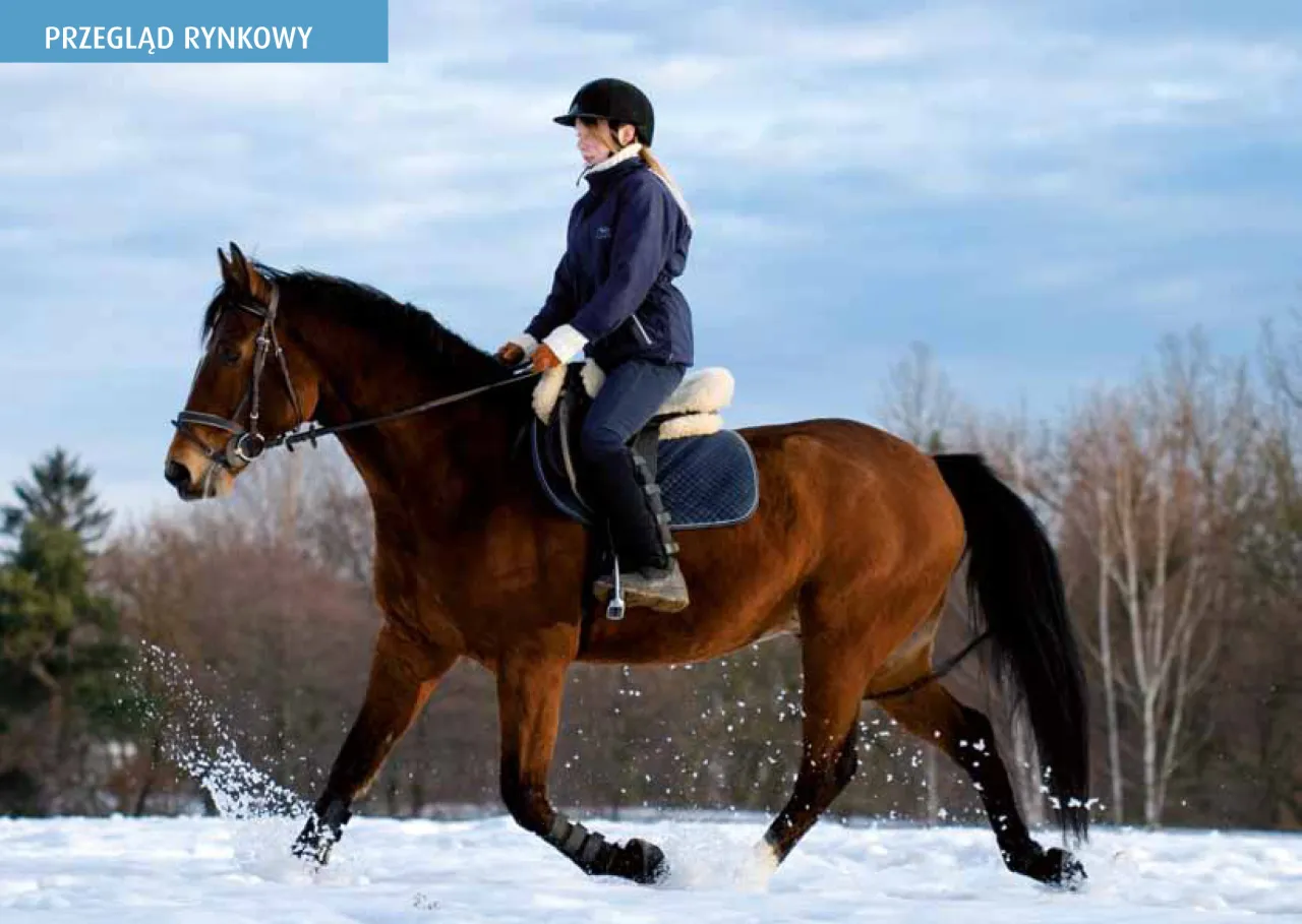 Jeździec zmarznięte stopy zimą