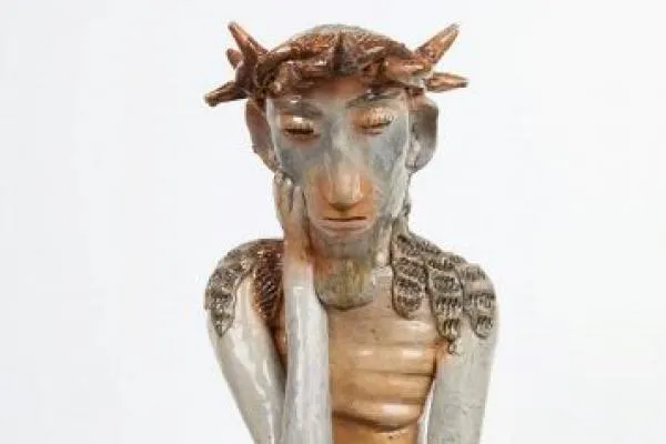 Chrystus Frasobliwy rzeźba ludowa ikonografia