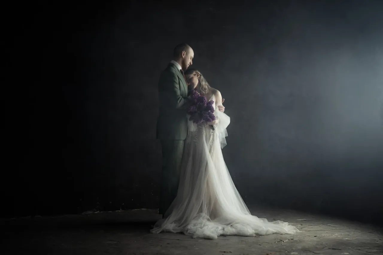 garnitur butelkowa zieleń brąz bordo do sukni ecru