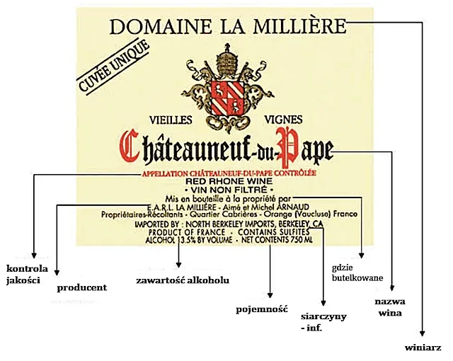 Etykieta wina wytrawnego informacje