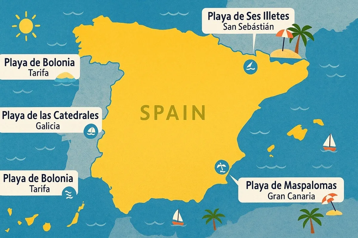 Wybrzeże Atlantyckie Hiszpanii fale