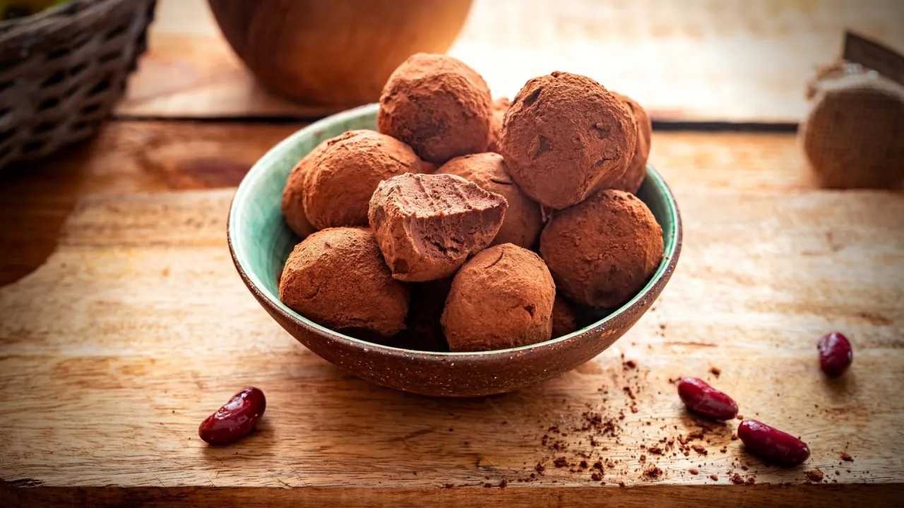 składniki na trufle czekoladowe