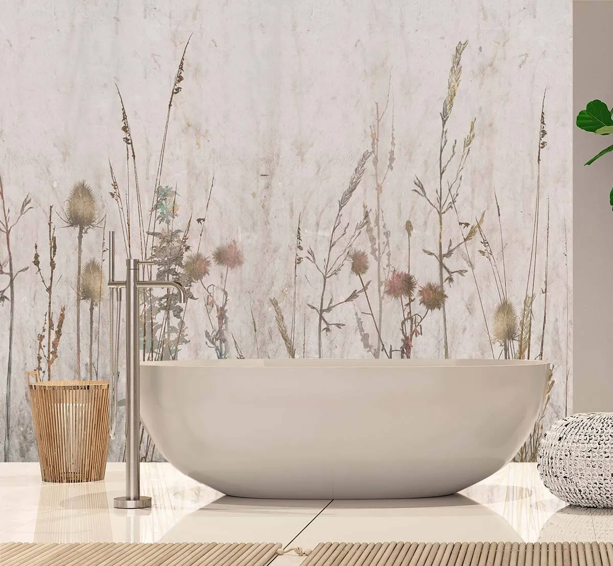 Wodoodporna tapeta do łazienki wzory