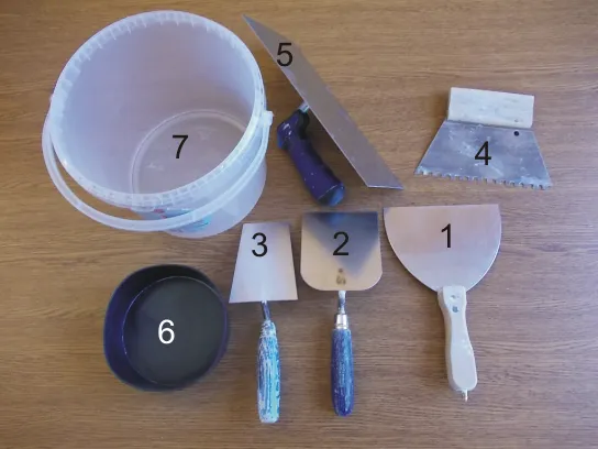 Narzędzia i materiały do szpachlowania ścian